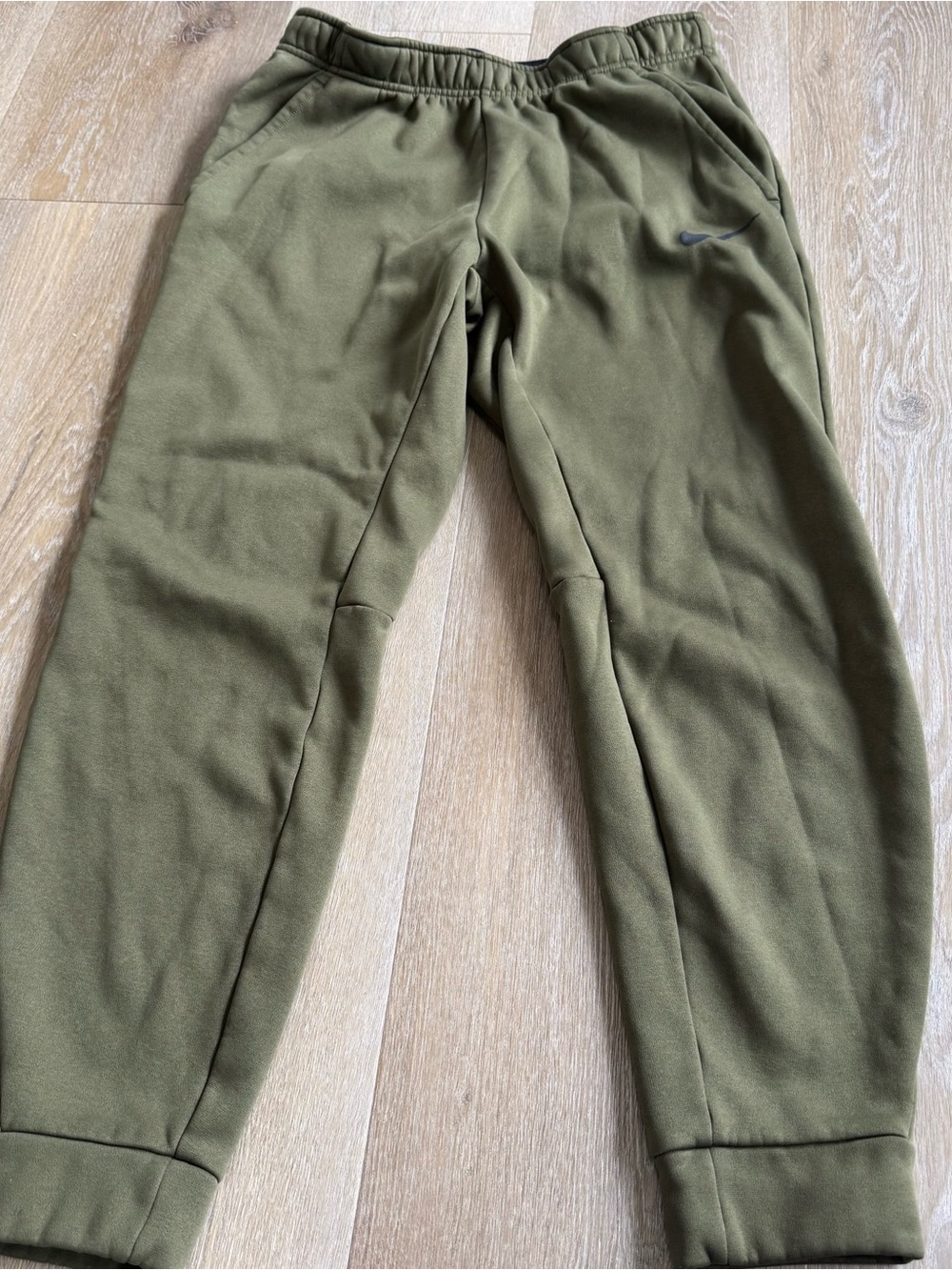 Nike Olive Fleece Jogger Sweatpants with Swoosh